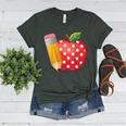 Back To School Pencil And Apple Teacher Student Women's Heather T-Shirt Heather Forest Back To School Pencil And Apple Teacher Student Women's Heather T-Shirt Heather Forest