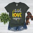 Back To School Teach Love And Inspire Teacher Sunflower Women's Heather T-Shirt Heather Forest