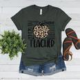 Back To School Teacher Life Apple Leopard Teacher Women Women's Heather T-Shirt Heather Forest Back To School Teacher Life Apple Leopard Teacher Women Women's Heather T-Shirt Heather Forest