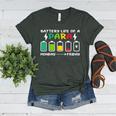 Battery Life Of a Paraprofessional Para Teacher Life Women's Heather T-Shirt Heather Forest