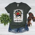 Bleached Teacher Para Life Paraprofessional Cute Messy Bun For Men Women Girls Kids Women's Heather T-Shirt Heather Forest