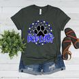 Blue Bobcats School Spirit Coquette Bow Mascot Teacher Women's Heather T-Shirt Heather Forest Blue Bobcats School Spirit Coquette Bow Mascot Teacher Women's Heather T-Shirt Heather Forest
