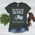 Blues Music Band Lover Vintage Guitar Teacher Blues Women's Heather T-Shirt Heather Forest