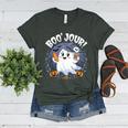 Boo Jour Ghost Halloween French Teacher Cute Coffe Croissant Women's Heather T-Shirt Heather Forest Boo Jour Ghost Halloween French Teacher Cute Coffe Croissant Women's Heather T-Shirt Heather Forest