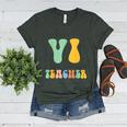 Braille Teacher Of The Visually Impaired Groovy VI Teacher Women's Heather T-Shirt Heather Forest Braille Teacher Of The Visually Impaired Groovy VI Teacher Women's Heather T-Shirt Heather Forest