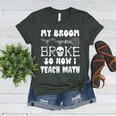 My Broom Broke So Now I Teach Math Halloween Teacher Costume For Men Women Women's Heather T-Shirt Heather Forest