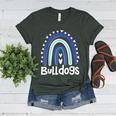 Bulldogs School Mascot Rainbow Teacher Lover Women's Heather T-Shirt Heather Forest Bulldogs School Mascot Rainbow Teacher Lover Women's Heather T-Shirt Heather Forest