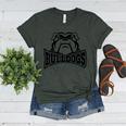 Bulldogs Teacher Student School Sports Fan Team Spirit Women's Heather T-Shirt Heather Forest