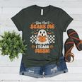 You Can't Scare Me I Teach Music Retro Teacher Halloween Women's Heather T-Shirt Heather Forest