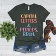 Capital Letters And Periods Bruh Bruh Teacher Women Women's Heather T-Shirt Heather Forest