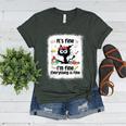 Cat It's Fine I'm Fine Everything Is Fine Teacher Life Women's Heather T-Shirt Heather Forest Cat It's Fine I'm Fine Everything Is Fine Teacher Life Women's Heather T-Shirt Heather Forest