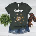 Catom Science Teacher Chemistry Lover Physics School Cat Women's Heather T-Shirt Heather Forest