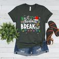 Is It Christmas Break Yet Teacher Xmas Light Santa Hat Women's Heather T-Shirt Heather Forest Is It Christmas Break Yet Teacher Xmas Light Santa Hat Women's Heather T-Shirt Heather Forest