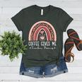 Coffee Gives Me Teacher Powers Leopard Rainbow Teacher Women's Heather T-Shirt Heather Forest Coffee Gives Me Teacher Powers Leopard Rainbow Teacher Women's Heather T-Shirt Heather Forest