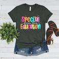Color Special Education Squad Groovy Dream Team SPED Teacher Women's Heather T-Shirt Heather Forest