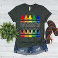 Colorful Crayon Kindergarten Team Tee For Teachers Students Men Women Kids Women's Heather T-Shirt Heather Forest Colorful Crayon Kindergarten Team Tee For Teachers Students Men Women Kids Women's Heather T-Shirt Heather Forest