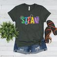 Colorful Steam Letters For Steam Program Teacher And Student Women's Heather T-Shirt Heather Forest Colorful Steam Letters For Steam Program Teacher And Student Women's Heather T-Shirt Heather Forest