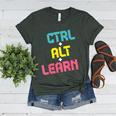 Computer Teacher Back To School Kids Ctrl Alt Learn Women's Heather T-Shirt Heather Forest