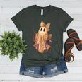 Coquette Music Note Patchwork Ghost Music Teacher Halloween Women's Heather T-Shirt Heather Forest Coquette Music Note Patchwork Ghost Music Teacher Halloween Women's Heather T-Shirt Heather Forest