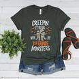Creepin It Real With My 1st Grade Monsters Halloween Teacher Women's Heather T-Shirt Heather Forest Creepin It Real With My 1st Grade Monsters Halloween Teacher Women's Heather T-Shirt Heather Forest