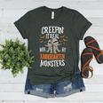 Creepin It Real Kindergarten Monsters Halloween Teacher Women's Heather T-Shirt Heather Forest Creepin It Real Kindergarten Monsters Halloween Teacher Women's Heather T-Shirt Heather Forest