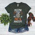 Creepin It Real Pre-K Monsters Halloween Preschool Teacher Women's Heather T-Shirt Heather Forest