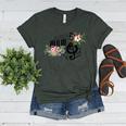 Cut Music Teacher Shirt With a Piano Keys Notes And Flowers Women's Heather T-Shirt Heather Forest Cut Music Teacher Shirt With a Piano Keys Notes And Flowers Women's Heather T-Shirt Heather Forest