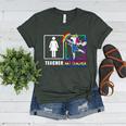 Cute Art Teacher Magical Dabbing Unicorn Artist Women's Heather T-Shirt Heather Forest