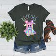 Cute Ghost Book Reading Halloween Teacher Top Girls Women Women's Heather T-Shirt Heather Forest