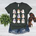 Cute Ghost Reading Books Teacher Halloween Reading Men Women Kids Women's Heather T-Shirt Heather Forest