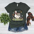 Cute Goose It's A Beautiful Day To Teach 1st Grade Teacher Women's Heather T-Shirt Heather Forest