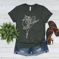 Dancing Turkey Happy Thanksgiving Day Ballet Dance Teacher Women's Heather T-Shirt Heather Forest