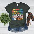 Dinosaurs Didnt Read Look What Happened To Them Cute Teacher Women's Heather T-Shirt Heather Forest