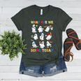 What Are We Doing Today Ghost PE Teacher Team Halloween Women's Heather T-Shirt Heather Forest