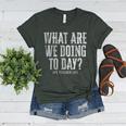 What Are We Doing Today PE Teacher Life Funny Men Women Kids Women's Heather T-Shirt Heather Forest