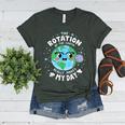 Earth Day Rotation Of The Earth Makes My Day Science Teacher Women's Heather T-Shirt Heather Forest