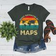 Easily Distracted By Maps Geography Teacher Women's Heather T-Shirt Heather Forest Easily Distracted By Maps Geography Teacher Women's Heather T-Shirt Heather Forest