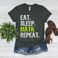 Eat Sleep Math Repeat Teacher Lover Women's Heather T-Shirt Heather Forest Eat Sleep Math Repeat Teacher Lover Women's Heather T-Shirt Heather Forest