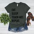 Eat Sleep Teach Art Repeat Teaching Art Teacher Women's Heather T-Shirt Heather Forest Eat Sleep Teach Art Repeat Teaching Art Teacher Women's Heather T-Shirt Heather Forest