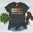 Educator Science Teacher Melanin Educator Science Women's Heather T-Shirt Heather Forest