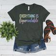 Everything Is Figureoutable Teacher Motivational - -Adults Small Short Sleeve Crew Collar Modern Fun Vacation Cotton Polyester Machine Wash Women's Heather T-Shirt Heather Forest