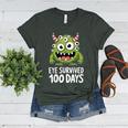 Eye Survived 100 Days Of School Monster Lover Teacher Kids Women's Heather T-Shirt Heather Forest Eye Survived 100 Days Of School Monster Lover Teacher Kids Women's Heather T-Shirt Heather Forest