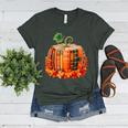 Fall Book Autumn Reading Teacher Halloween Pumpkin Season Women's Heather T-Shirt Heather Forest