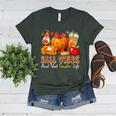 Fall Vibes Costume Teacher Thanksgiving Leopard Gnome Women's Heather T-Shirt Heather Forest Fall Vibes Costume Teacher Thanksgiving Leopard Gnome Women's Heather T-Shirt Heather Forest