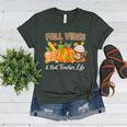 Fall Vibes And That Teacher Life Autumn Thanksgiving Women's Heather T-Shirt Heather Forest Fall Vibes And That Teacher Life Autumn Thanksgiving Women's Heather T-Shirt Heather Forest