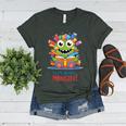 Feed The Reading Monster Halloween Teacher Women's Heather T-Shirt Heather Forest Feed The Reading Monster Halloween Teacher Women's Heather T-Shirt Heather Forest