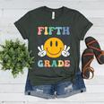 Fifth Grade Team Teachers Boys Girls Retro Smile 5th Grade Women's Heather T-Shirt Heather Forest