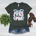 First Grade Coquette Bow Girls Teacher Team 1st Grade Squad Women's Heather T-Shirt Heather Forest