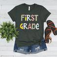 First Grade Dream Team Back To School 1st Grade Teacher Women's Heather T-Shirt Heather Forest