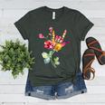 Flower American Sign Language ASL Teacher Teaching Deaf Women's Heather T-Shirt Heather Forest Flower American Sign Language ASL Teacher Teaching Deaf Women's Heather T-Shirt Heather Forest